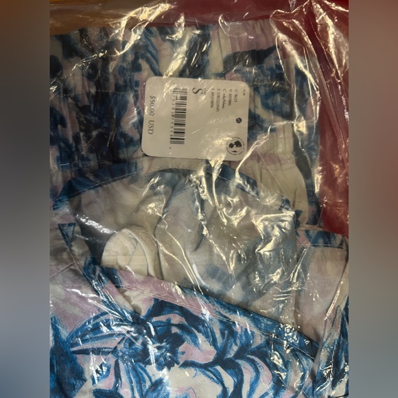 Free People Movement Printed Way Home Shorts Blue/White Combo - Picture 9 of 10